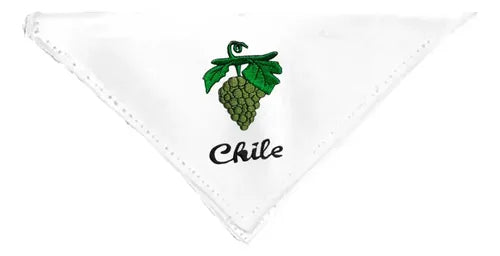 Pañuelo Cueca Competencia Fiestas Patrias Danzas Uvas Blanco Uvas