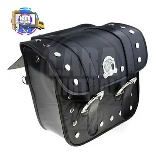 Alforjas Para Moto Top Case Estilo Shopper Con Broche Negro