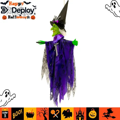 Brujita Voladora Colgante Decoracion Horror Halloween 60cm