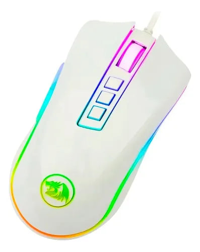 Mouse Gamer Redragon Cobra 8 Botones Programables 10.000dpi Blanco