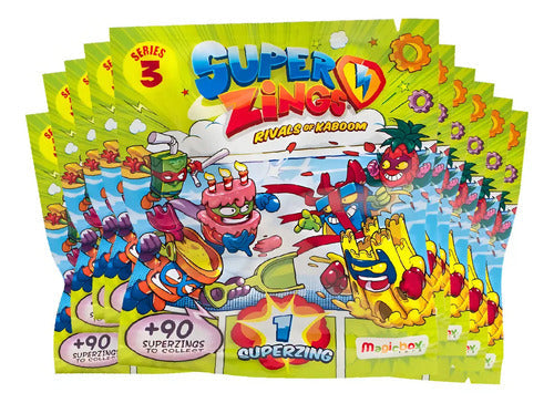Super Zings Serie 3 Pack 10 Sobres 1 Figura Por Sobre
