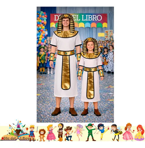 Disfraz Faraon Día Del Libro Cuentos Infantiles Halloween Blanco
