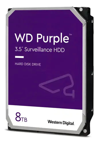 Disco Duro (dvr) Interno Sata 8tb Purpura Western Digital Wd85purz Negro
