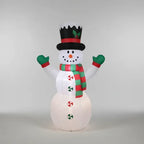 Muñeco Inflable Nieve Led Decoración Navidad 240cm Blanco