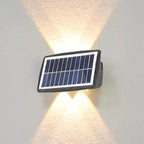 Lámpara Solar Exterior 4 Led De Sensor Recargable Luz Solar Negro
