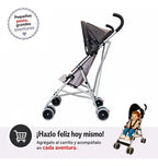 Coche Paseo Paragua Plegable Resistente Con Cinturón Y Freno Gris