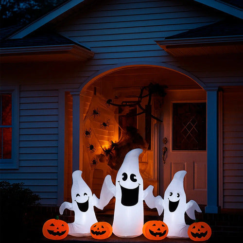 Deco Familia Fantasma Inflable Led 180cm Halloween Decoracin