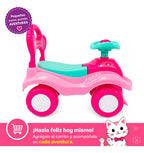 Correpasillo Andador Auto Maleta Bocina Respaldo 18-36 Meses Rosa