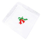 Pañuelo 18 Blonda Diseño Bordado Copihue Fechas Patria Cueca Blanco Bordado Copihue