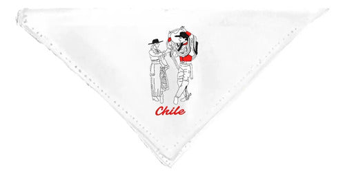 Pañuelo Cueca Competencia Fiestas Patrias Danzas Pareja Blanco Pareja Bailando