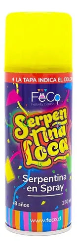 Pack 6 Serpentina Spray Divertido Celebración Fiestas 250ml