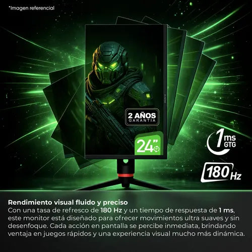Monitor Gamer 24 Full Hd Panel Ips Pivote 90 180hz 1ms Master-g Mgmg2440 Color Negro