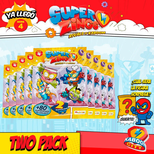 30 Sobres Twopack Superzings Serie 4 Original Coleccionables