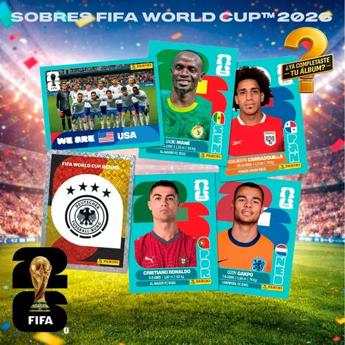 Pack Album Tapa Dura + 45 Sobres Fifa World Cup 2026 Panini