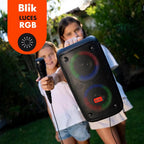 Parlante Karaoke Blik Voice3 Bt 5.3 Radio Tf/sd Tws Rgb 7h Negro