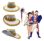 Gorro Caporal Sombrero Fiestas Patrias Danzas Tradicionales Blanco Estándar Ajustable