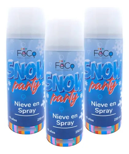 3 Spray Nieve Artificial Cotillón Fiestas