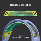 Audífono Gamer Logitech G733 Lightspeed Inalámbrico Con Micrófono Desmontable Lila