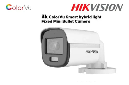 Camara Minibala Hikvision Smart Hybrid Light 3k Colorvu Ip67 Blanco