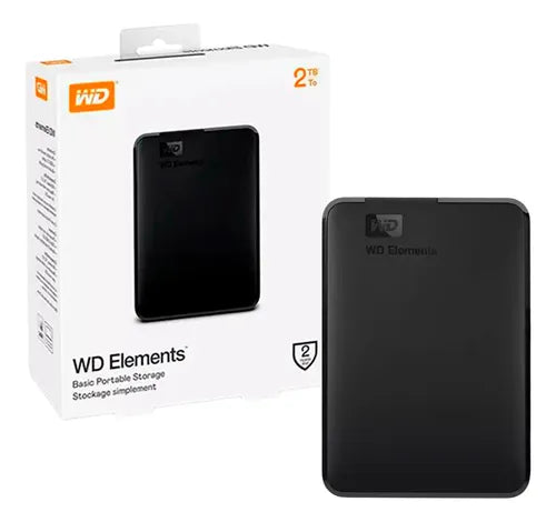 Disco Duro Externo Portable Wd Elements 2tb Usb 3.2 Gen 1 Negro