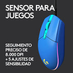 Mouse Gamer Logitech G203 Lightsync Con Rgb Y 6 Botones Azul