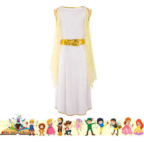Disfraz Vestido Diosa Griega Cuentos Dia Del Libro Halloween Blanco