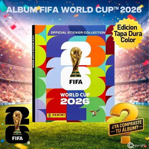 Pack Album Tapa Dura + 60 Sobres Fifa World Cup 2026 Panini
