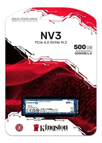 Disco Solido Ssd Interno Kingston Nv3 500gb M.2 Pcie 4.0 Azul