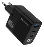 Cargador Master-g Carga Rapida 65w Multipuerto + Cable Usb-c Negro