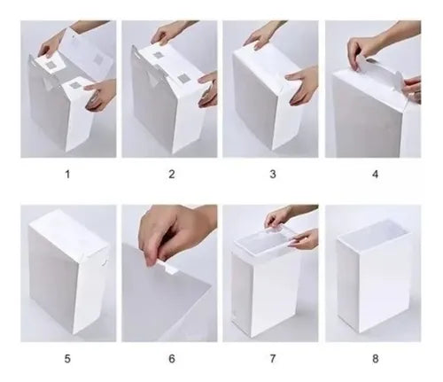 Pack 6 Cajas Organizadora De Zapatos Organizador Transparent Blanco Apilables