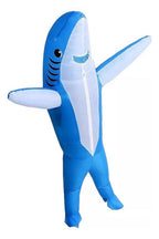 Disfraz Inflable Tiburon Halloween Adulto Azul