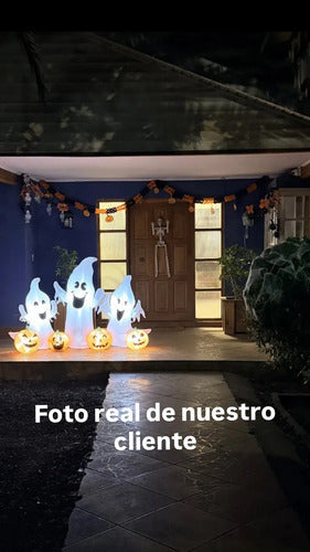 Deco Familia Fantasma Inflable Led 180cm Halloween Decoracin