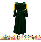 Disfraz Vestido Fiona Cuentos Infantiles Dia Del Libro Niñas Verde