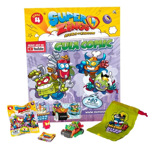 Superzings Serie 4 Original Starter Pack Comic Coleccionable