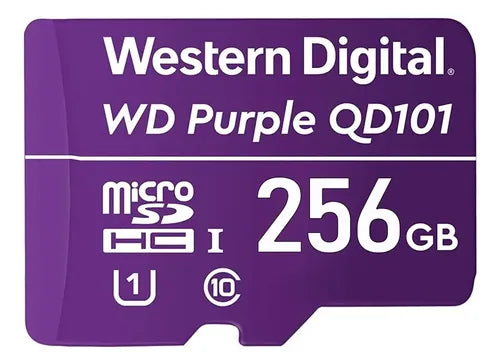 Tarjeta De Memoria Microsd 256gb Wd Purple Sdxc Clase 10 4k