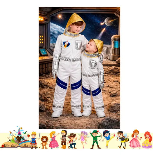 Disfraz Traje Astronauta Cuentos Infantiles Dia Del Libro Blanco