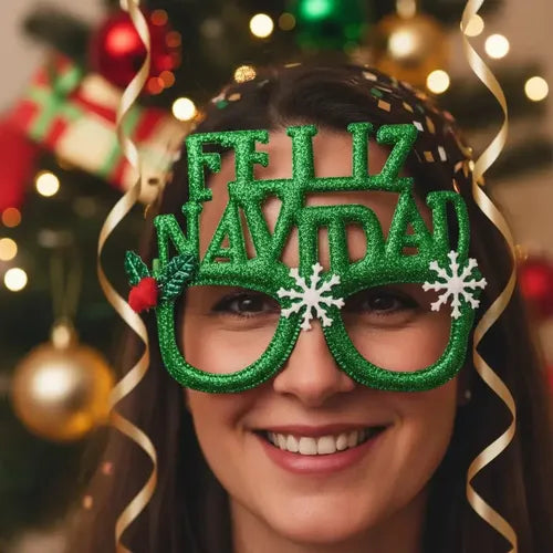Pack 12 Lentes Anteojos Surtido Fiestas Celebracion Navideña Surtido Feliz Navidad