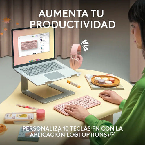 Teclado Logitech Pebble 2 K380s Blanco Español Idioma Español Latinoamérica