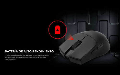 Mouse Gamer Redragon King Pro 26000dpi 5 Botones Programable Negro