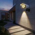 Foco De Luz Solar Tipo Cámara De Seguridad Sensor + Control Blanco