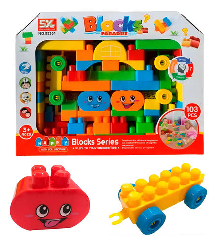 Bloques De Juguetes 103 Piezas Para Niños Creativo Didactico 103