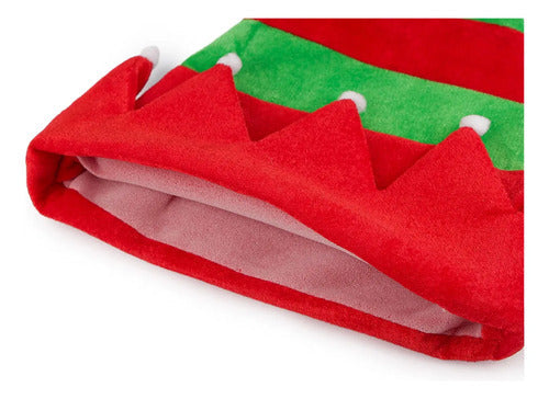 Sombrero Gorro Navidad Duende Elfo Navideño Verde