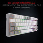Teclado Mecánico Redragon Fizz Pro K616 Rgb Wireless Dual Color Del Teclado Negro Idioma Español Latinoamérica Español Latinoamericano