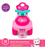 Correpasillo Andador Auto Maleta Bocina Respaldo 18-36 Meses Rosa