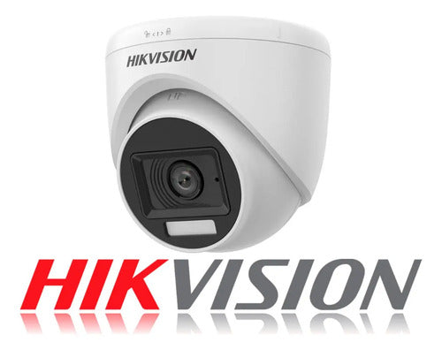 Camara Analoga Domo Hikvision Smart Hybrid Light 2mp 2.8mm Blanco