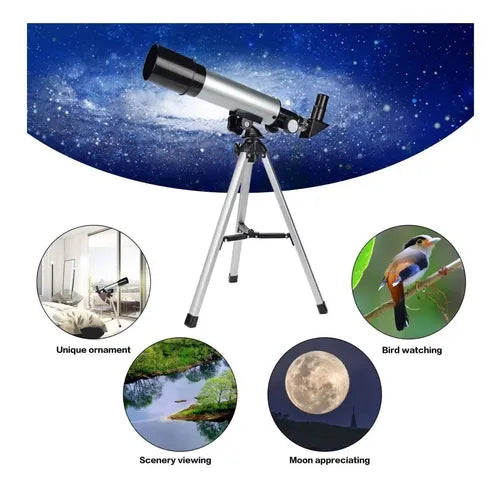Telescopio Monocular Astronómico Niños Aprendiz Zoom 60x Metalico