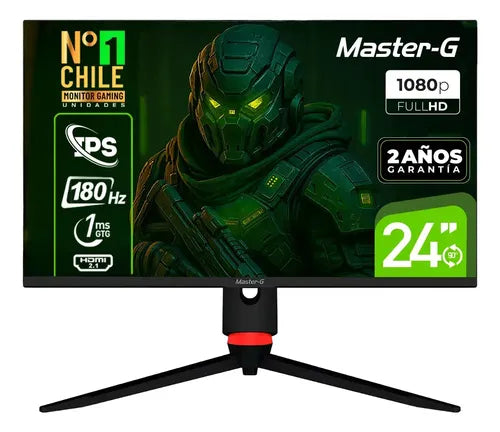 Monitor Gamer 24 Full Hd Panel Ips Pivote 90 180hz 1ms Master-g Mgmg2440 Color Negro