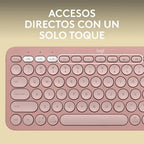 Teclado Bluetooth Logitech Pebble Keys 2 K380s Qwerty Teclado Rosado Idioma Español