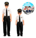 Disfraz Traje Piloto Cuentos Infantiles Dia Del Libro Niños Blanco