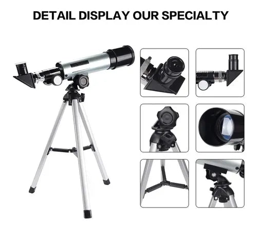 Telescopio Monocular Astronómico Niños Aprendiz Zoom 60x Metalico